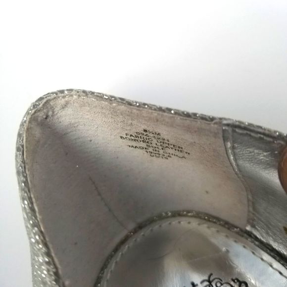 I. Miller Beautiful Shoes Sparkly Silver Peep Toe Stiletto SIZE 8.5. S753 - Picture 4 of 7